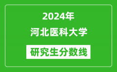 2024年河北医科大学研究生分数线一览表（含2023年历年）