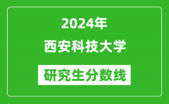 2024年西安科技大学研究生分数线一览表（含2023年历年）