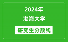 2024年渤海大学研究生分数线一览表（含2023年历年）