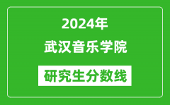 2024年武汉音乐学院研究生分数线一览表（含2023年历年）
