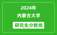 2024年内蒙古大学研究生分数线一览表（含2023年历年）