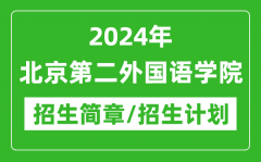 2024年北京第二外国语学院研究生招生简章及各专业招生计划人数