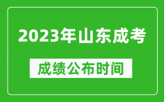 2023年山东成考成绩公布时间_山东成考分数多久能出来