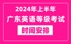2024年上半年广东英语等级考试时间安排表