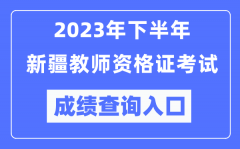 2023年下半年新疆教师资格证考试成绩查询入口（https://ntce.neea.edu.cn/）