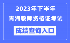 2023年下半年青海教师资格证考试成绩查询入口（http://ntce.neea.edu.cn/ntce/）