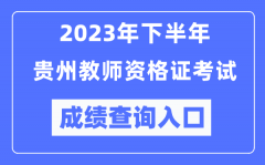 2023年下半年贵州教师资格证考试成绩查询入口（http://ntce.neea.edu.cn/ntce/）