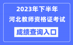 2023年下半年河北教师资格证考试成绩查询入口（http://ntce.neea.edu.cn/ntce/）