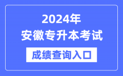 2024年安徽专升本考试成绩查询入口（https://www.ahzsks.cn/）