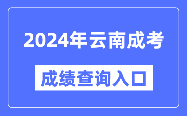 2024年云南成考成绩查询入口网址（https://www.ynzs.cn/）