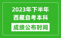 2023年下半年西藏自考本科成绩公布时间_自考本科分数什么时候出？