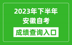 2023年下半年安徽自考成绩查询入口网址（zk.ahzsks.cn）