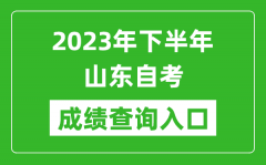 2023年下半年山东自考成绩查询入口网址（https://www.sdzk.cn/）