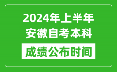 2024年上半年安徽自考本科成绩公布时间_自考分数什么时候出来？