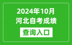 2024年10月河北自考成绩查询入口网址（http://zk.hebeea.edu.cn/）