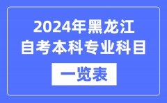 2024年黑龙江自考本科专业科目一览表_黑龙江自考本科有哪些学校和专业
