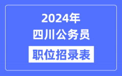 2024年四川公务员职位招录表_四川公务员报考岗位表