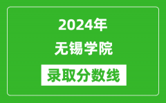 无锡学院录取分数线2024年是多少分(附各省录取最低分)