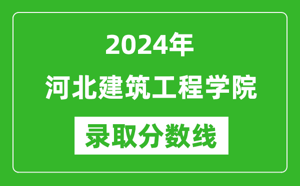 河北建筑工程学院录取分数线2024年是多少分(附各省录取最低分)