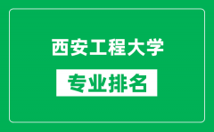 西安工程大学专业排名一览表_西安工程大学哪些专业比较好