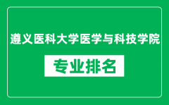 遵义医科大学医学与科技学院专业排名一览表_哪些专业比较好