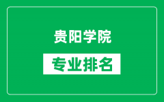 贵阳学院专业排名一览表_贵阳学院哪些专业比较好