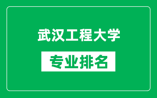 武汉工程大学专业排名一览表,武汉工程大学哪些专业比较好