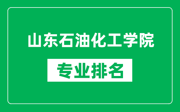 山东石油化工学院专业排名一览表,山东石油化工学院哪些专业比较好