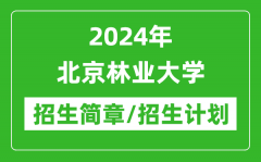 2024年北京林业大学研究生招生简章及各专业招生计划人数