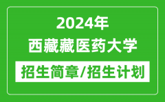 2024年西藏藏医药大学研究生招生简章及各专业招生计划人数