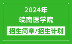 2024年皖南医学院研究生招生简章及各专业招生计划人数