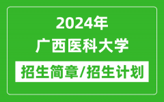 2024年广西医科大学研究生招生简章及各专业招生计划人数