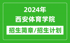 2024年西安体育学院研究生招生简章及各专业招生计划人数