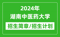 2024年湖南中医药大学研究生招生简章及各专业招生计划人数