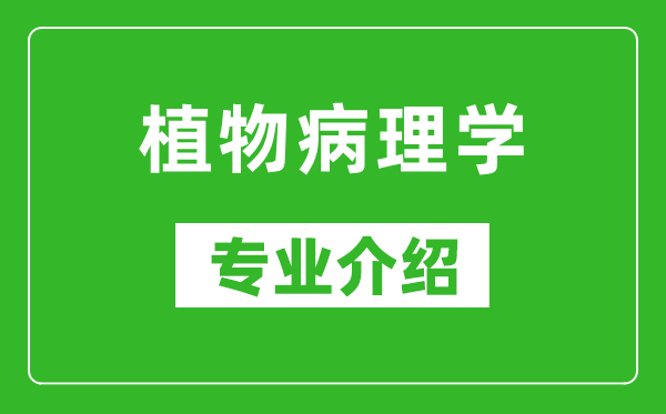 植物病理学考研专业介绍及就业前景分析