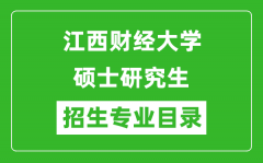 江西财经大学2024硕士研究生招生专业目录及考试科目