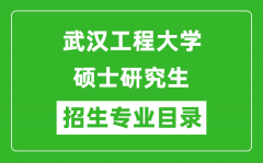 武汉工程大学2024硕士研究生招生专业目录及考试科目