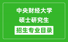 中央财经大学2024硕士研究生招生专业目录及考试科目