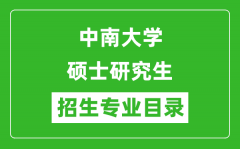 中南大学2024硕士研究生招生专业目录及考试科目