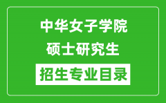 中华女子学院2024硕士研究生招生专业目录及考试科目