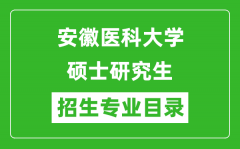 安徽医科大学2024硕士研究生招生专业目录及考试科目