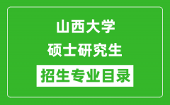 山西大学2024硕士研究生招生专业目录及考试科目