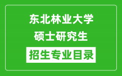 东北林业大学2024硕士研究生招生专业目录及考试科目