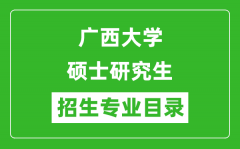 广西大学2024硕士研究生招生专业目录及考试科目