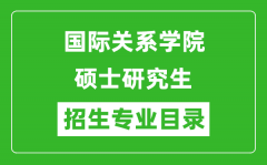 国际关系学院2024硕士研究生招生专业目录及考试科目