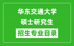 华东交通大学2024硕士研究生招生专业目录及考试科目