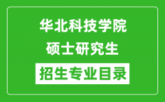 华北科技学院2024硕士研究生招生专业目录及考试科目