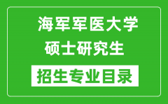 海军军医大学2024硕士研究生招生专业目录及考试科目