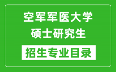 空军军医大学2024硕士研究生招生专业目录及考试科目