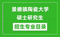 景德镇陶瓷大学2024硕士研究生招生专业目录及考试科目